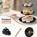 Kootek Dessert Cupcake Stand, 10pcs Dessert Table Display Set, 3 Tiered Cup Cake Holder Tower Stand Riser& Cookie Serving Trays for Wedding, Tea Party, Birthday, Baby Shower