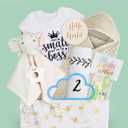 8Pcs Gender Reveal Gifts, for Newborn Boys, Baby Boy Gift Basket for First Time Expecting Parents to Be, Pregnancy Announcement & Care Package for Mum & Dad