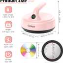 Calogy Mini Heat Press, Small Round Heat Press Machine 5" Diameter, Portable Iron 4 Levels Temp Max 410℉ for Heating Transfer Sublimation Crafts, DIY Coaster, Bag, Pillow, Ceramic (Baby Pink-5IN)