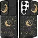 Funermei for Samsung Galaxy S26 Ultra Case - Women Girls Cute Phone Cover Girly Aesthetic Stars Sun Moon Unique Design with Slide Camera Cover and Dual Protection Funda for Samsung S26 Ultra Case