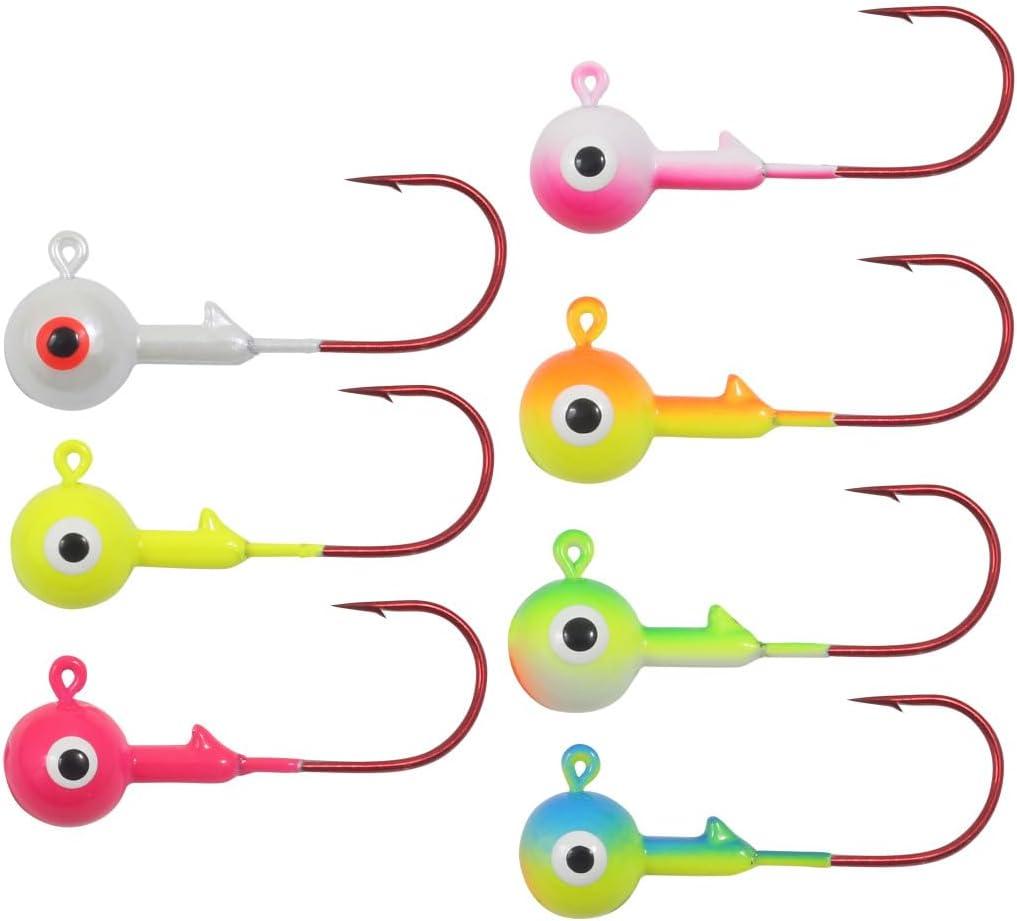 Northland Tackle Gum-Ball JIG / 1" / 1/16 OZ - #4 HK / 7 Pack/FIRETIGER, ASSORTED
