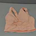 GRAPENT Bikini Tops for Women Cropped StrapCore Tankini Tops Beach Padded Knot Twist Cut Out Adjustable Swimwear Top Only , Size Large