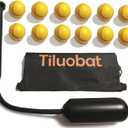 The Yellow Baseball Swing Trainer kit Includes 12 Training Balls and 1 Centrifugal Swing Trainer, as Well as a Rope Baseball Batting bat for Comprehensive Training.