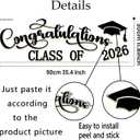 Congratulation Class of 2026 Wall Decal Congratulations Wall Decal Senior Graduation Party Arch Decoration Black