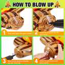 Sumind 12 Pieces Inflatable Fake Campfire Camping Props Bonfire Party Decor Campfire Party Decorations Artificial Flame for Indoor Camping Overnight and Scene Setting