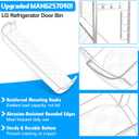 UPGRADED MAN62570401 Door Shelf Bin Compatible with LG Refrigerator Door Shelf Replacement LTCS20030S LTCS20020S LTCS20020W LTCS20020B Shelf, Refrigerator Door Basket Kenmore Refrigerator Door Shelves