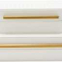 Kingflux White Set of 2pcs Decorative Boxes, Home Storage Boxes Jewelry Organizer, Shelf Orgnizer Box Woment&Men's Accessory Organizer (White)