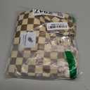 LHMTQVK Corduroy Tote Bags for Women, Large Capacity Corduroy Bag Reusable Grocery Shoulder Bag with Inner Pockets (Khaki Small Grid)