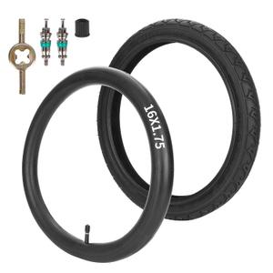 RUTU One Set Rear 16x1.75 Tire (47-305) and 16x1.75/2.125 Inner Tube for Kid Bicycle BoB Revolution SE/Pro/Flex,Compatible with 3-wheeler BOB Gear jogging troller models