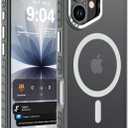 DEERLAMN Strong Magnetic Case for iPhone 16 6.1-Inch,[Compatible with Magsafe][Military Grade Drop Protection] Translucent Matte Shockproof Protective Phone Cover-Frosted Gray