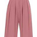 PRETTYGARDEN Womens Summer Jumpsuits Dressy Casual One Piece Outfits Sleeveless Mock Neck Wide Leg Pants Rompers with Pockets XL