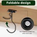 2-Pack Self Adhesive Metal Banana Hanger Hook, Under Cabinet Hook For Kitchen Items, Foldable Banana Hook With Magnets
