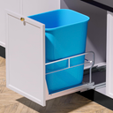Insputer 8 Gal Pull Out Trash Can Under Cabinet, Heavy Duty Under Sink Garbage Can Kit with Soft-Close Slides for Kitchen, Laundry, Requires Minimum Cabinets Opening 12" W X 18" D