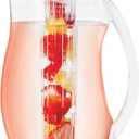 OGGI Acrylic Infusion Pitcher-Plastic Water Pitcher, Fruit Infuser Water Container Tea Infuser with Lid