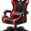 Gaming Chair Office Chair High Back Computer Leather Desk Chair Racing with Swivel with Headrest and Lumbar (Red, 1)