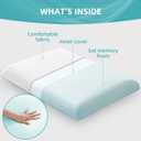 Ultra Thin & Flat Memory Foam Pillow 2.4 Inch Hight,Low Profile Slim & Thin Pillow for Stomach Sleeper,Side Sleeper,Oeko-TEX & CertiPUR-US Double Certification 23.5 x 15.5 x 2.4 Inches