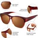 URUMQI Polarized Sunglasses Fit Over Glasses for Men Women, Oversized Square Shades UV400 Protection