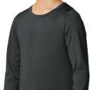 HODOSPORTS Boys Thermal Underwear Set Kids Winter Base Layer Fleece Lined Compression Shirt Pant (Gray, L)