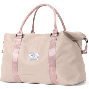 HYC00 Travel Duffel Bag,Carry-on Overnight Weekender Bags for Women,Sports Tote Gym Bag with Wet Pocket