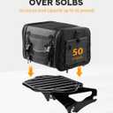 PBYMT Detachable Two-Up Luggage Rack Motorcycle Mounting Rack Compatible with Harley Touring Road King Street Electra Glide 2009-Later Gloss Black