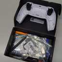 eXtremeRate Black Rubberized Grip Programable Rise 2.0 Remap Kit for PS5 Controller BDM-010 020 Models, Custom Upgrade Board & White Redesigned Back Shell & Black Back Buttons Set for PS5 Controller