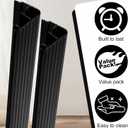 Pangda 4 Pcs 36" L Fixed Vinyl Sill Cap 1-3/8 Inches High Exterior Door Threshold Seal Replacement for Residential Door Trim-to-fit Fixed Vinyl Sill for Residential Entry Waterproof(Black)