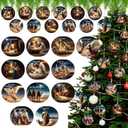 Soaoo 60 Pcs African American Nativity Scene Ornament Bulk Black Nativity Ornaments African American Holy Family Hanging Ornaments for Christmas Tree Party Decor Indoor Outdoor