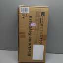 M SANMERSEN Piano Keyboard for Beginners, 37 Keys Built-in 1200mA Rechargeable Battery Electronic Piano Keyboards Portable Music Pianos Keyboard with Mic LED Screen Teaching Gift for Beginners, Black