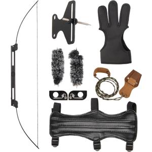 Archery 55" Folding Survival Bow Set for Adults, Portable Recurve Bow for Outdoor Hunting Practice, Right and Left Hand, 25/40/55Lbs