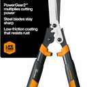 Fiskars 23" Hedge Shears, Hedge Clippers with PowerGear2 Technology that Multiplies Power for Less Effort, Garden Shears with SoftGrip Handles and Shock-Absorbing Bumpers