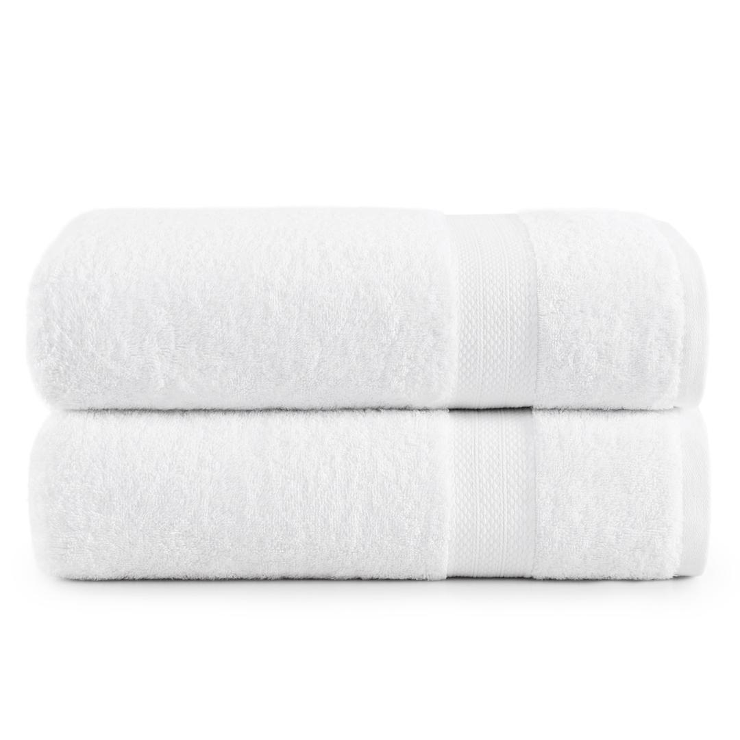 LANE LINEN 100% Ring Spun Cotton Bath Sheets - 2 Pack (35"x66") - Fade Resistant, Quick Dry & Highly Absorbent - Extra Large Bath Towels, Premium Hotel Quality Luxury Towel Sets - White Bath Towels