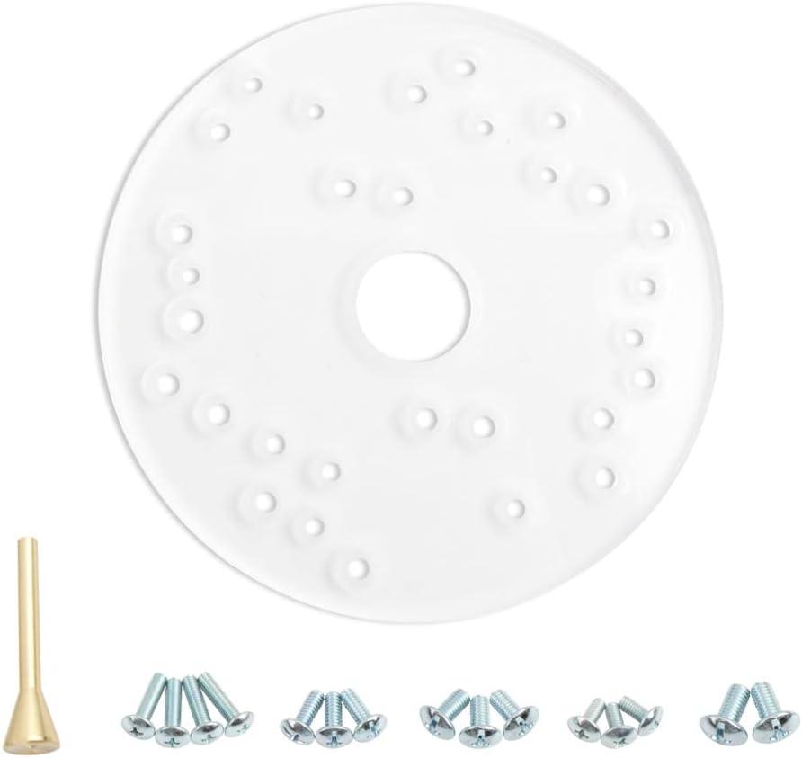 O'SKOOL 6-1/2" Router Acrylic Universal Base Plate. Acrylic Sub Base Predrilled Holes Fits Router Porter-Cable, Ryobi, Bosch, Makita, Hitachi, Dewalt,Milwaukee,Sears,Skil