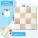 Art3d 10-Pack Heavy-Duty Peel and Stick Backsplash, 12x12 Inch Self-Adhesive Wall Tile Stick on Kitchen Countertop, Beige and White