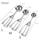 Ice Cream Scoop, 3Pcs Cookie Scoop Set, Stainless Steel Ice Cream Scooper with Trigger Release, Large/Medium/Small Cookie Scooper for Baking, Cookie Scoops for Baking Set of 3 with Cookie Dough Scoop