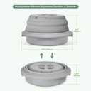 Haakaa Multipurpose Silicone Microwave Bottle Sterilizer & Steamer Reusable Collapsible Microwave Sterilizer for Baby Bottles,Breast Pump Parts & Pacifiers and Accessories,Great for Home &Travel