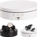 22 lbs Motorized Rotating Display Stand for Jewelry, 360 Degree, Automatic Mute Rotating Display Stand, Electronic Turntable with USB Charging Port for Display, Photography Products, Cupcakes, Toys