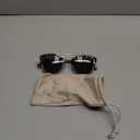 WearMe Pro WMP Eyewear - Women's Oversized Polarized Sunglasses: Square Vintage Style with Metal Double-Bar Bridge (Brown)