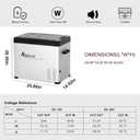Alpicool C50 Portable Car Freezer, 12 Volt Refrigerator, 47 Quart Fast Cooling 12V Car Fridge, Car Cooler for RV, Truck, Camping, Outdoor -12/24V DC and 100-240V AC