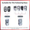 Key Fob Cover with Keychain for BMW, Metal Shell Case,Compatible with X1 X3 X4 X5 X6 1 2 4 5 6 7 Series (Fashion Silverfor BMW-A)