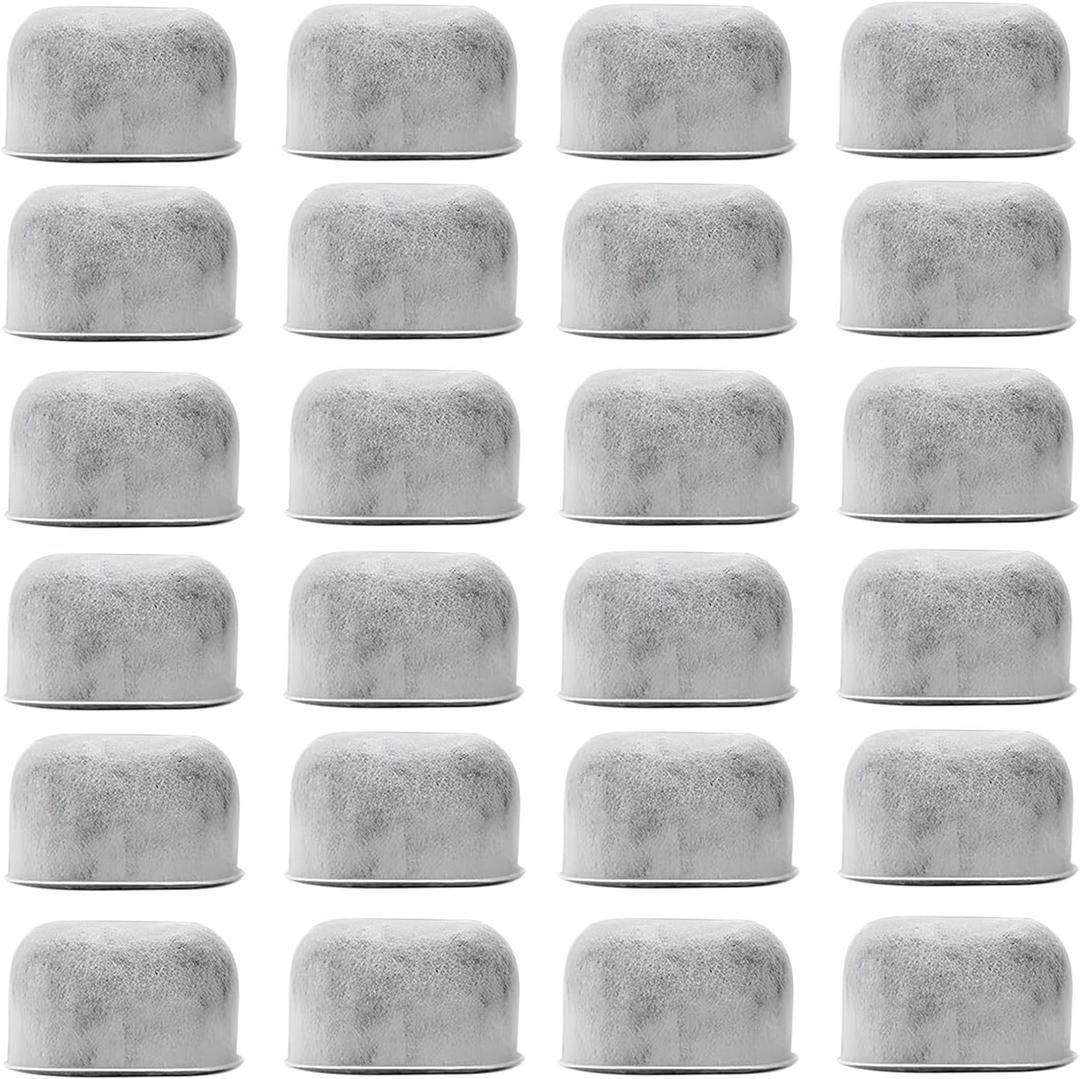 Pack of 24 Replacement Charcoal Water Filters for All Cuisinart And Braun Coffee Machines - Cuisinart and Braun Compatible (NOT KEURIG) Filters Fit Both Newer & Older Models Coffee Makers