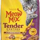 Meow Mix Tender Centers Basted Bites Chicken and Tuna Flavor, 3 Pound, Crunchy Outside Meaty Inside, 2 Pack