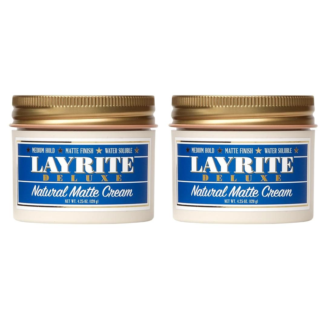 Layrite Deluxe Natural Matte Cream 4.25 oz. of 2 pack