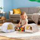 Hamster Hideout Hamster House,Washable Guinea Pig Cage Small Animal Cage Accessories for Mouse Chinchillas Hamsters Hedgehogs Ferrets Bearded Dragons and Rats