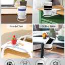 3PCS Drinking Cup Holder Clip, Kalolary Chair Desk Bottle Cup Stand DIY Glass Clamp Storage Saucer Clip for Potted Plant Beverage Soda Coffee Mug Holder Clip for Home & Office (White)