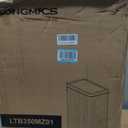 SONGMICS Trash Can, 13 Gallon (50 L) Slim Garbage Can for Kitchen, with Soft-Close Lid, Pedal, Removable Inner Bucket, Stainless Steel, 15 Trash Bags, Space-Saving, Brown ULTB350MZ01