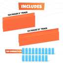 Replacement Track Set Building Pieces for Hot Wheels Toy Cars 36-Piece Straight Track Set, Connectors Included, 15 Feet of Track