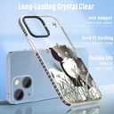 Boaretiu Cute Kawaii for iPhone 13 Case with Stand - Fashion Cool 360 Rotate Ring Holder Kickstand Black Cat Bee Design for Women Girls Boys Teens Girly for iPhone 13 Phone Case