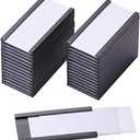EEOYU Magnetic Label Holders with Magnets, Data Card Holders with Clear Plastic Protectors, Set of 30 (1 x 2 Inch)