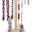 Wooden Baseball or Softball Drip Necklace Organizer Holder, Championship Ring Display Holder, Softball Ring Holder, Sports Ring Holder, Drip Necklace Holder Baseball Display Gift (Natural)