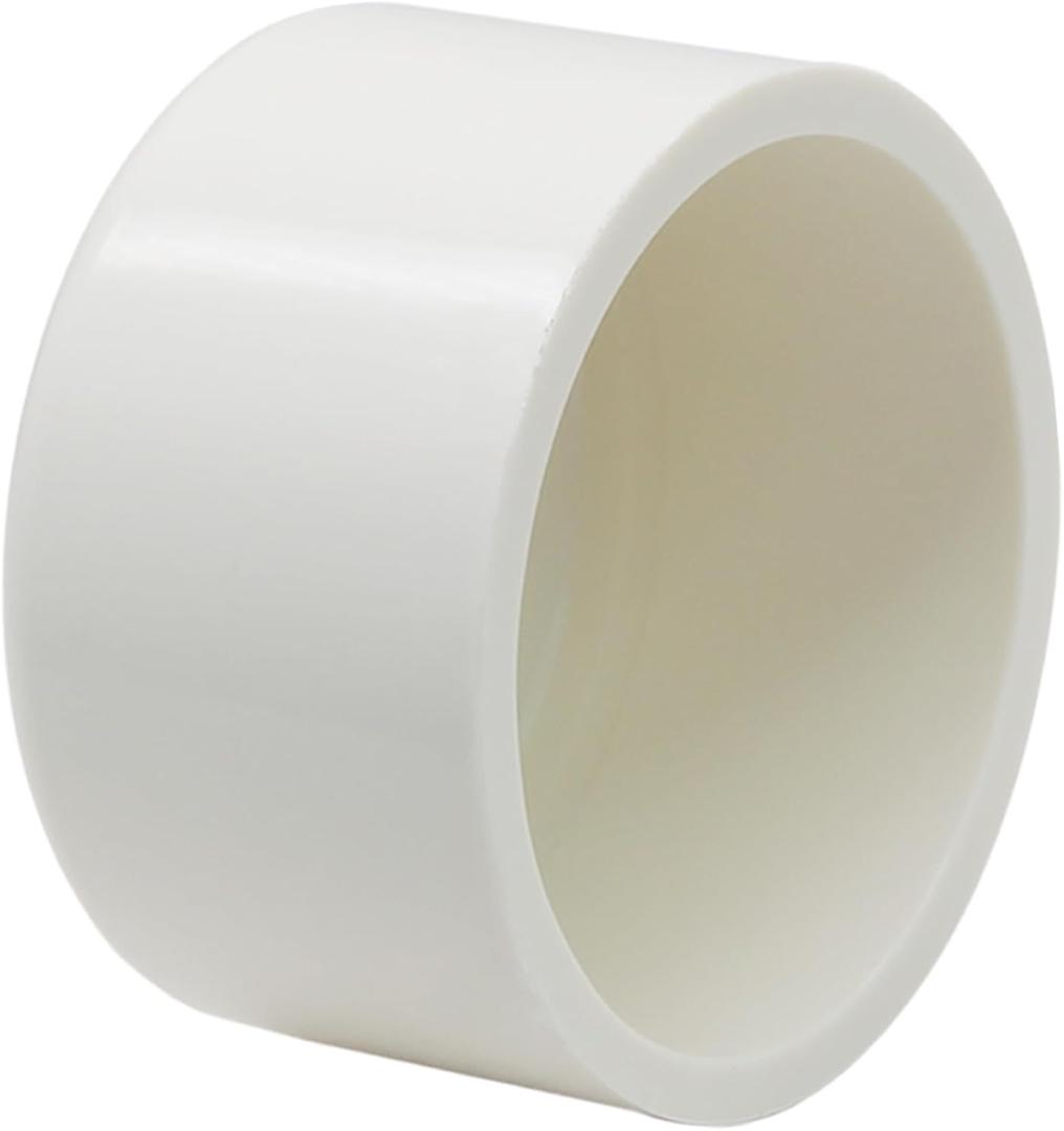 6" PVC Pipe End Cap Fitting, PVC Pipe Plug Socket Fittings Furniture Grade Fitting Connector for Build Furniture DIY Garden Shelf